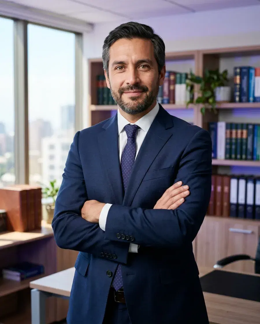 Abogado verificado de la red LitiGeek en su oficina